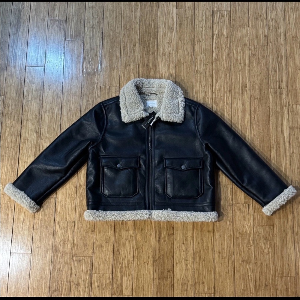 Black Shearling Lined Jacket